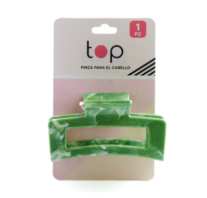 Pinza Para El Pelo Top Marmolada Verde 1 Unidad