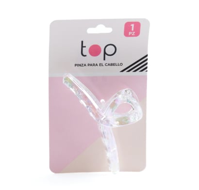 Pinza Para El Pelo Top Cruzada Transparente 1 Unidad