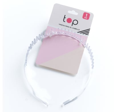 Vincha Para El Pelo Top Zigzag Blanca 1 Unidad