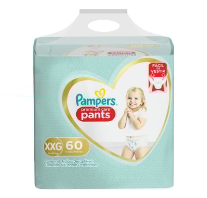 Pañales Pampers Premium Care Pants Xxg 60 Unidades