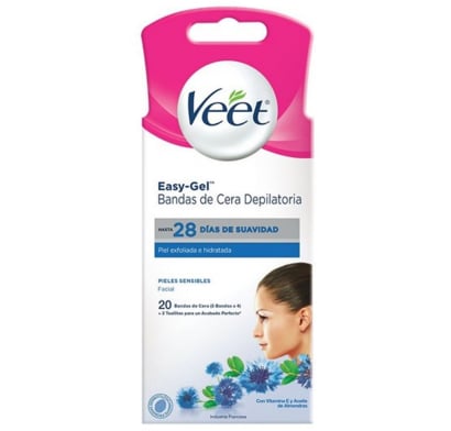 Bandas Depilatorias Veet Faciales Sensible 20 Unidades