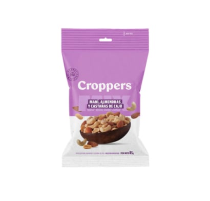 Mix Croppers Maní - Almendras - Castañas 85 G