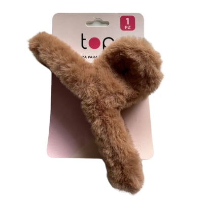 Pinza Para El Pelo Top Grande Invierno Marrón 1 Unidad