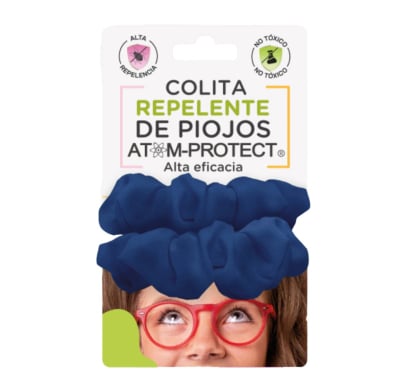 Colita Repelente De Piojos Atom-protect Azul 2 Unidades
