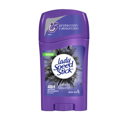 Antitranspirante En Barra Lady Speed Stick Carbón Absorb 45 G