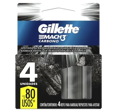 Repuesto De Afeitadora Gillette Mach3 Carbono 4 Unidades