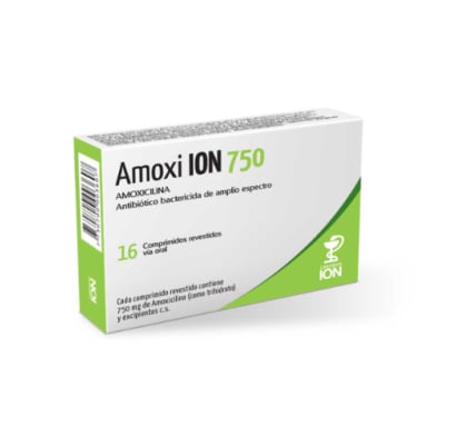 Amoxi Ion 16 Comprimidos 750 Mg