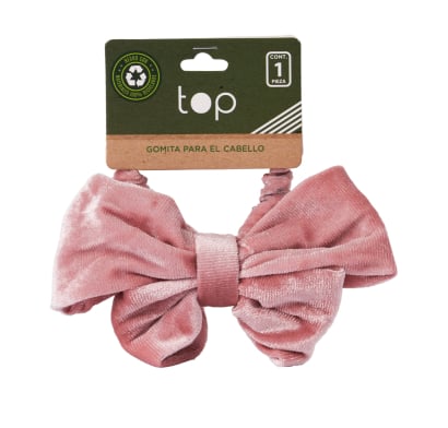 Gomita Para El Pelo Top Eco Con Lazo 1 Unidad Colores Surtidos