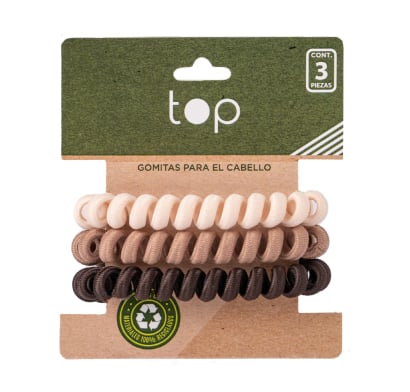 Gomitas Para El Pelo Top Eco Rulo 3 Unidades