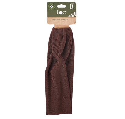 Vincha Para El Pelo Top Eco Elástica Marrón 1 Unidad