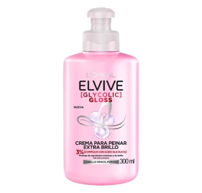 Crema Para Peinar Elvive Glycolic Gloss 300 Ml