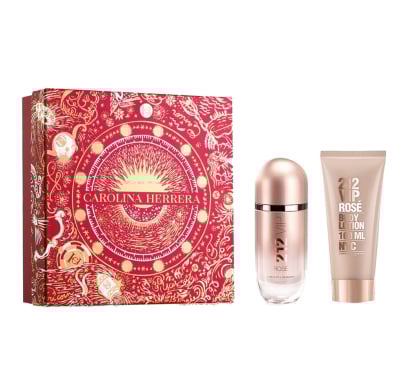 Cofre Carolina Herrera Perfume 212 Vip Rose Edt 80 Ml + Loción Corporal 100 Ml