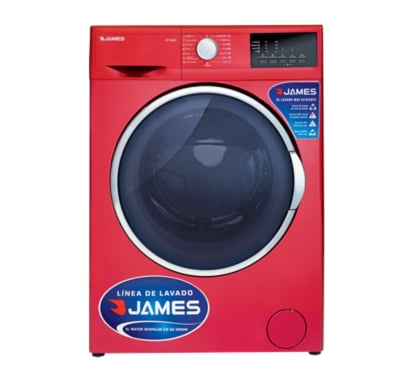 Lavarropas James Lr 1008 Carga Frontal 6 Kg Rojo
