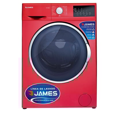 Lavarropas James Lr 1008 Carga Frontal 6 Kg Rojo