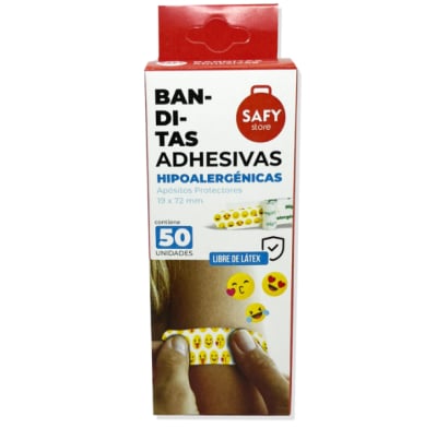 Banditas Adhesivas Safy Para Niños 50 Unidades