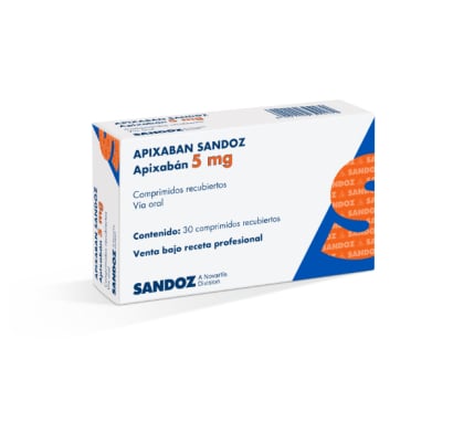 Apixaban Sandoz 5 Mg 30 Comprimidos