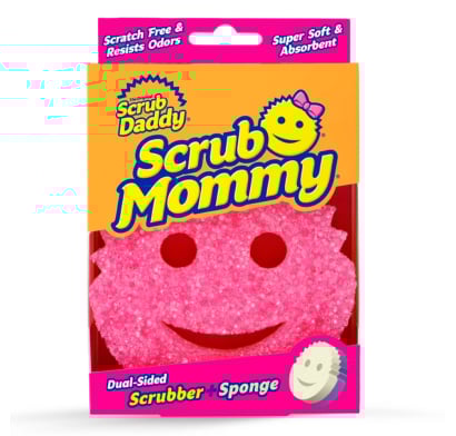 Esponja De Limpieza Scrub Mommy Combinada Rosada Y Blanca 1 Unidad