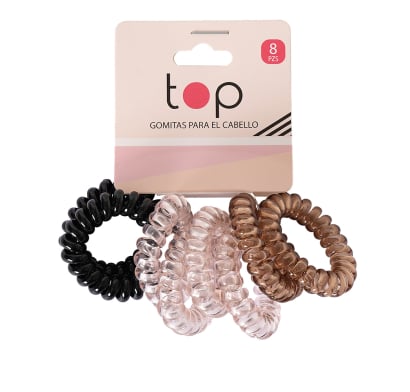 Gomitas Para El Pelo Top Forma De Rulo 8 Unidades