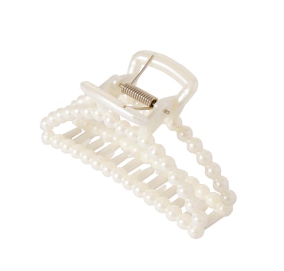 Pinza Para El Pelo Top Oval Perla 1 Unidad