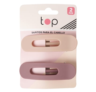 Broches Para El Pelo Top Rosados 2 Unidades