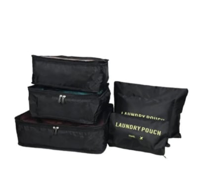Set Organizador De Valija Mis Petates Negro
