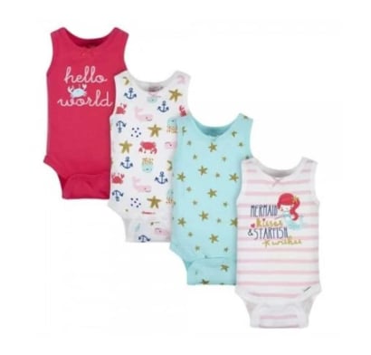Set de 4 Bodies Gerber Niña