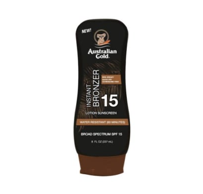 Protector Solar Australian Gold Loción Con Bronzer