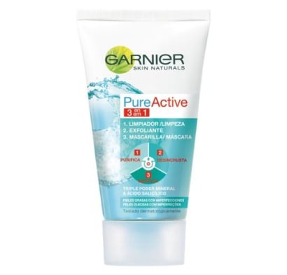 Gel Exfoliante Garnier Pure Active 3 en 1 150 ml