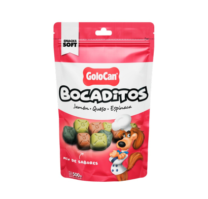 Bocaditos Golocan Jamón, Queso Y Espinaca 500 G