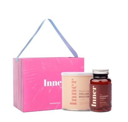 Box Inner Booster De Colágeno Hialurónico 200 G + Antioxidante 120 Cápsulas
