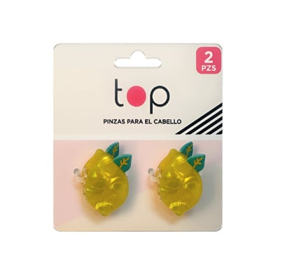 Pinzas Para El Pelo Top Limones 2 Unidades 