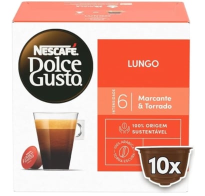 Cápsulas De Café Dolce Gusto Caffe Lungo 10 Unidades