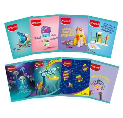 Cuaderno Rayado Maped 96 Hojas 1 Unidad Diseños Surtidos