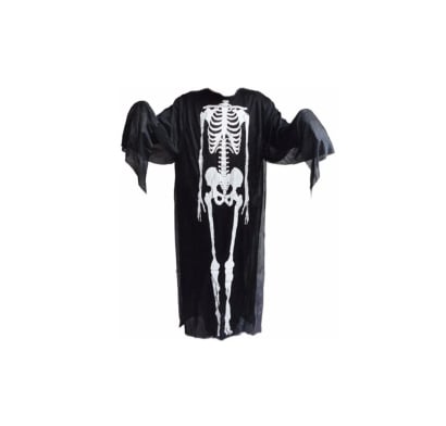 Disfraz Esqueleto Mis Petates Infantil con Diseño Brillante Negro