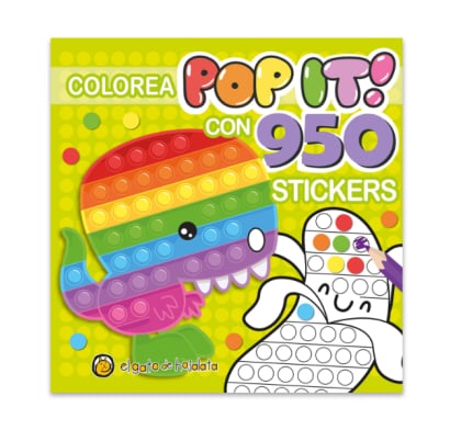 Libro Pinto Pop It Con 950 Stickers Dinosaurios