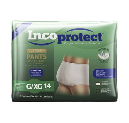 Pañales Para Adultos Incoprotect Pants G/xg 14 Unidades