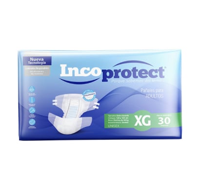 Pañal Para Adultos Incoprotect Xg 30 Unidades