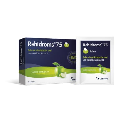 Rehidroms 75 Mg Sabor Manzana 4 Sobres