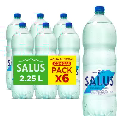 Funda Salus Agua Con Gas 2.25 L 6 Unidades