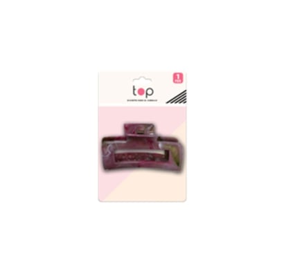 Pinza Para El Pelo Top Marmolada Roja 1 Unidad
