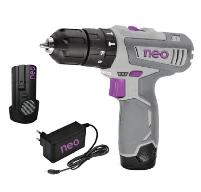 Taladro Percutor Neo con Batería 12 V