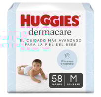 Pañales Huggies Dermacare Talle M 58 Unidades