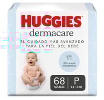 Pañales Huggies Dermacare Talle P 68 Unidades