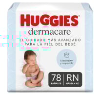 Pañales Huggies Dermacare Recién Nacido 78 Unidades