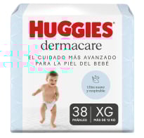 Pañales Huggies Dermacare Talle XG 38 Unidades