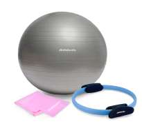 Combo Pilates Athletic Pelota 65 cm + Anillo + Banda Elástica