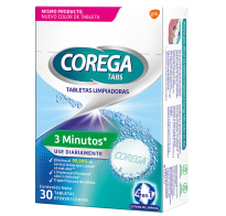 Tabletas Corega Limpiadoras 3 Minutos 30 Unidades