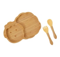 Set de Plato Rabbit con Cubiertos Oveja