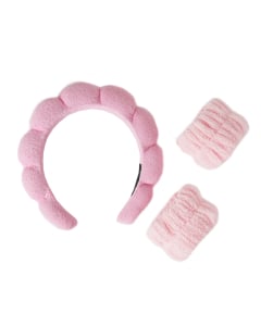 Set Vincha Y Muñequeras Calm Rosa