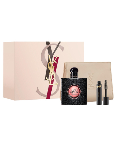 Cofre Yves Saint Laurent Perfume Black Opium Edp 50 Ml + Máscara De Pestañas Lash Clash + Neceser 